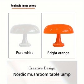 1pc LED Mushroom Table Lamp For Hotel Bedroom Bedside Living Room Decoration Lighting Modern Minimalist Desk Lights