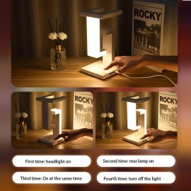 1pc LED Night Lamp, Creative Physics Balance Suspension Table Desk Lamp, Cordless Night Light USB Charging Port, Bedroom Lamp, Home Decor