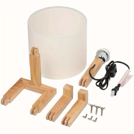 Cute Desk Lamp, Unique Table Lamps, Wood Bedside Table Lamp Fun Funky Person Lamp Wooden Robot Cute Lamps for Bedrooms