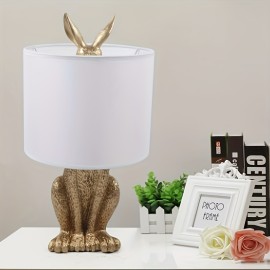 Rabbit Table Lamp Modern Golden Lamp Desk Light Office Bedroom