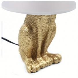 Rabbit Table Lamp Modern Golden Lamp Desk Light Office Bedroom