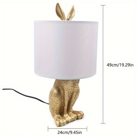 Rabbit Table Lamp Modern Golden Lamp Desk Light Office Bedroom