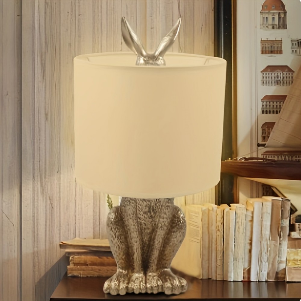 Rabbit Table Lamp Modern Golden Lamp Desk Light Office Bedroom