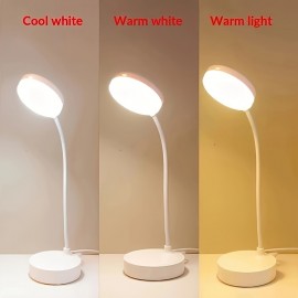 LED Eye Protection Desk Lamp USB Power Supply Adjustable Dimming Three Gears Can Switch Between White Light And Warm Light Small Night Light