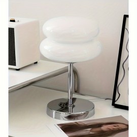 Adjustable LED Desk Lamp with Touch Control, USB Powered, Polished Glass Gooseneck for Reading and Office Decor