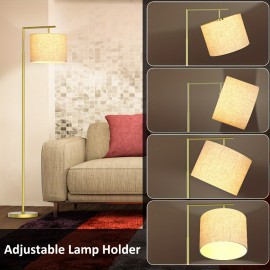 1pc Remote-Controlled Arc Floor Lamp With Bulb, Traditional Style, Metal Material, Adjustable Standing Light For Living Room And Bedroom Decor