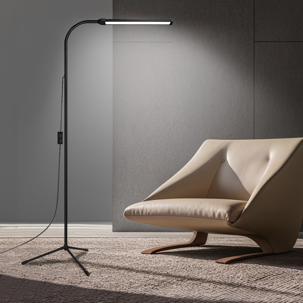 1PC Gooseneck Led Floor Lamp, Adjustable Color Temperature And Dimmable, Suitable For Reading In Living Room, Bedroom, And Office, Multipurpose Lighting For Eyelash Extensions, Eyelash Extensions, Makeup, And Skincare