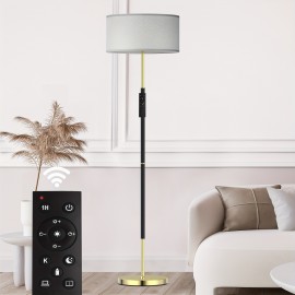 Traditional Floor Lamp With Remote Control And Bulb Included