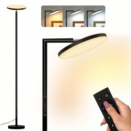 Floor Lamp, Living Room Super Bright Dimmable LED Light, 70' High Corner Vertical Lamp With Remote Control, Bedroom Office Adjustable Timer Reading Floor Lamp -Black