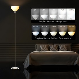 LED Torchiere Floor Lamp with Remote and Bulb Included