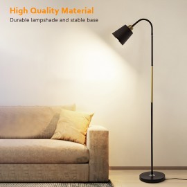 LED Reading Floor Lamp For Bedroom, 3 Color With Adjustable Flexible Gooseneck Standing Lamp, Pole Reading Lamp For Office, Living Room