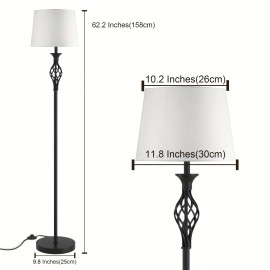 Floor Lamp, 3 Color Temperature Bulb Included, Floor Lamp For Living Room, Bedroom And Working, Bedside Lamp