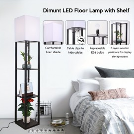 1 Independent Floor Lamp With Light Bulb, 62.9 Inches High, Suitable For Living Room And Bedroom Decoration, Office