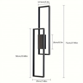 Modern LED Wall Lamp With Remote Control - Adjustable Color Temperature And Brightness, Durable Die-Casting Aluminum Design