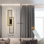 Modern LED Wall Lamp With Remote Control - Adjustable Color Temperature And Brightness, Durable Die-Casting Aluminum Design