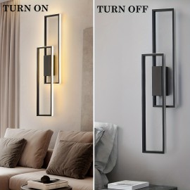 Modern LED Wall Lamp With Remote Control - Adjustable Color Temperature And Brightness, Durable Die-Casting Aluminum Design