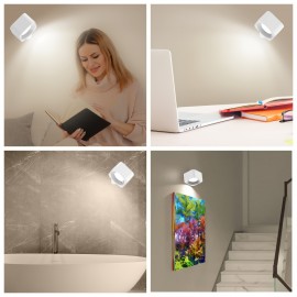 1pc LED Large Magnetic Fixed Lighting Lamp, Can Be Pasted And Can Be Punched, 360 Degree Rotating Light, LED Wall Mounted Reading Lights, Wall Sconces, 3 Brightness Levels, Touch Control