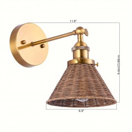 Traditional 1-Light Golden Wall Light