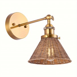 Traditional 1-Light Golden Wall Light