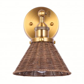 Traditional 1-Light Golden Wall Light