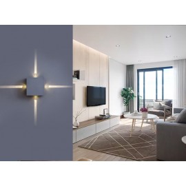 1pc Modern LED Wall Sconce - Sleek Aluminum Design, Versatile Round Shape for Living Rooms & KTV Ambiance