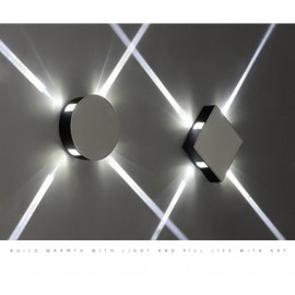 1pc Modern LED Wall Sconce - Sleek Aluminum Design, Versatile Round Shape for Living Rooms & KTV Ambiance