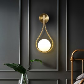 Gold Wall Lamp Wall Sconce Light Fixtures F/ Bathroom Bedroom Modern Glass Ball