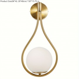 Gold Wall Lamp Wall Sconce Light Fixtures F/ Bathroom Bedroom Modern Glass Ball