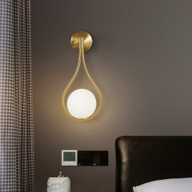 Gold Wall Lamp Wall Sconce Light Fixtures F/ Bathroom Bedroom Modern Glass Ball