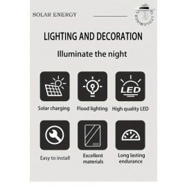 1pc Nordic Simple Wall Lights, American Retro Wall Lights, Solar Rechargeable Light Outdoor Wall Lights, Home Lights