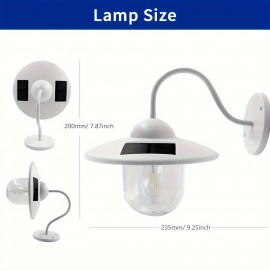 1pc Nordic Simple Wall Lights, American Retro Wall Lights, Solar Rechargeable Light Outdoor Wall Lights, Home Lights