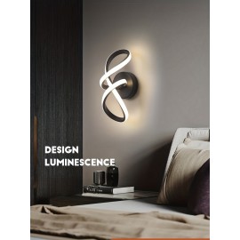 1pc Modern Nordic LED Three-Color Changing Wall Light - Bedside Simple Creative Lighting for Bedroom, Living Room, Aisle, Corridor Background - Energy-Efficient, Space-Saving, Easy Installation