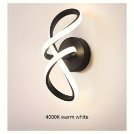 1pc Modern Nordic LED Three-Color Changing Wall Light - Bedside Simple Creative Lighting for Bedroom, Living Room, Aisle, Corridor Background - Energy-Efficient, Space-Saving, Easy Installation