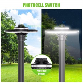 60w 3/ 4/ 5000K LED Post Top Lights Outdoor UL/ DLC Circular Area Light Fixture Exterior Garden 100-277VAC