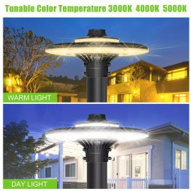 60w 3/ 4/ 5000K LED Post Top Lights Outdoor UL/ DLC Circular Area Light Fixture Exterior Garden 100-277VAC