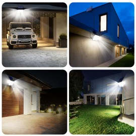 2 Pack Ultra Outdoor Solar Lights, 4000LM Motion Sensor Solar Flood Lights with Remote Control - IPX5 Waterproof Security Lights Ultra Dusk to Dawn Solar Lighting for Outside Patio Garage