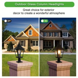 European Courtyard Style Black Outdoor Capital Lamp, Can Be Used For Entrance, Passage, Porch, Bedroom, Terrace, Garage Lights