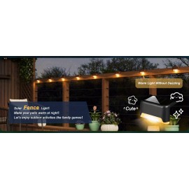 4pcs LED Solar Deck Lights, Outdoor Garden Deck Lights, Pathway Courtyard Terrace Guardrail Step Lights, Landscape Lighting For Outdoor Decorations, For Garden, Yard, Stairs, Pathway