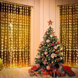 Enchanting LED Fairy Curtain Lights - USB Powered with Remote Control, Perfect for Christmas, Valentine's Day, Weddings & Seasonal Decor, Available in 3 Sizes (9.84ft x 3.28ft/6.56ft/9.84ft)