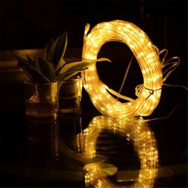 Light Up Your Garden with 866.14inch/472.44inch/275.59inch Solar LED String Lights - Tube Rope Garland for All Occasions!