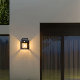 Solar outdoor wall lamp 0 electric charge human body induction three-mode tungsten filament wall lamp garden villa courtyard night lamp rain-proof LED outdoor exterior wall lamp hanging wall type home solar lamp