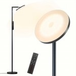 Floor Lamp, Living Room Super Bright Dimmable LED Light, 70' High Corner Vertical Lamp With Remote Control, Bedroom Office Adjustable Timer Reading Floor Lamp -Black