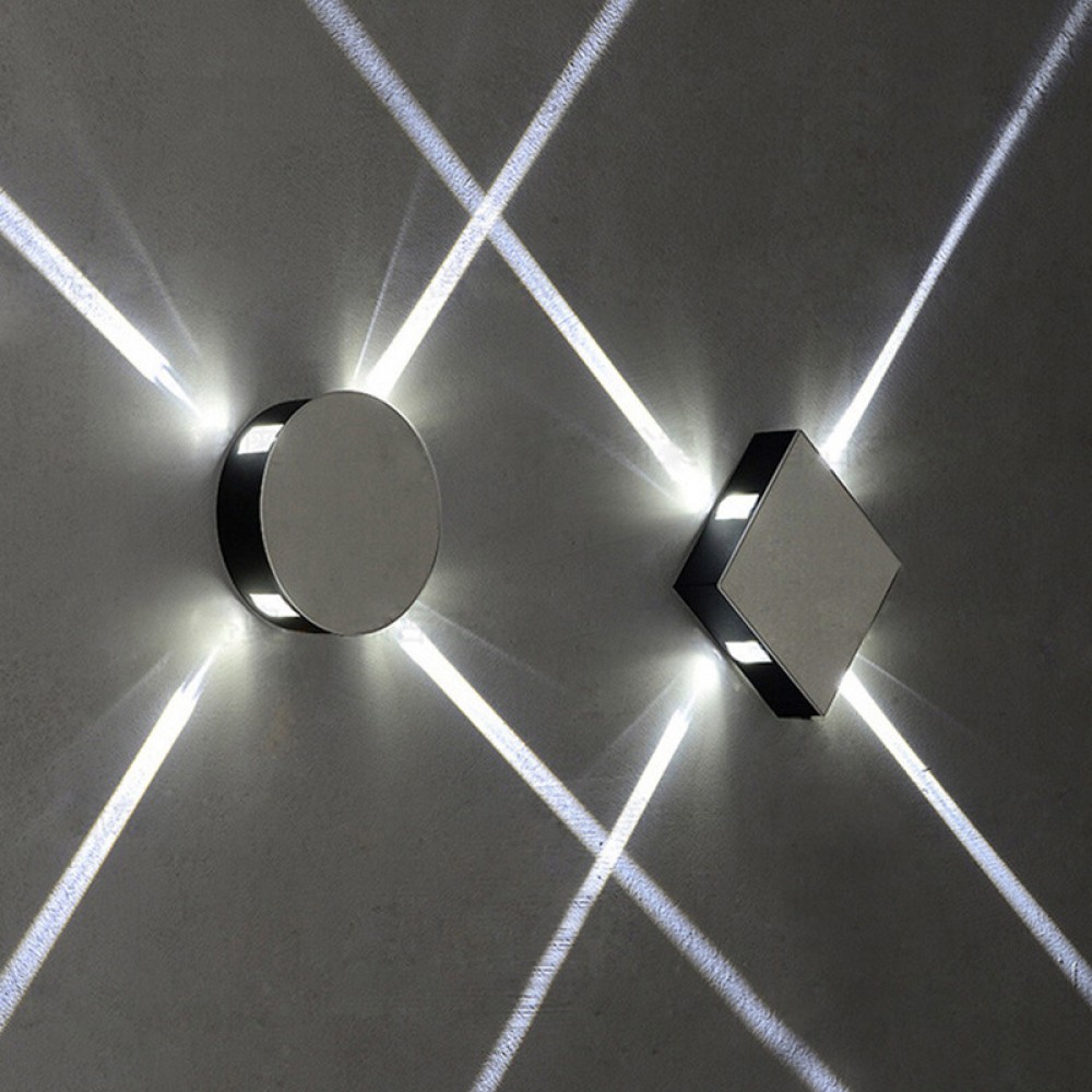 1pc Modern LED Wall Sconce - Sleek Aluminum Design, Versatile Round Shape for Living Rooms & KTV Ambiance