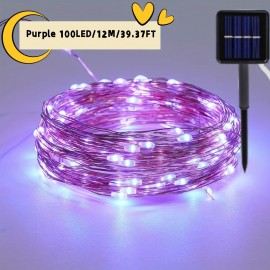 300 LED Solar-Powered Fairy Lights String - DIY Decorative Lighting for Outdoor Courtyard, Garden Fence, Christmas Tree, Halloween Party Ambiance - Waterproof, Energy-Efficient, and Durable Decorations for Any Occasion