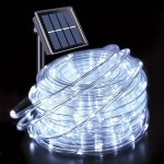 Light Up Your Garden with 866.14inch/472.44inch/275.59inch Solar LED String Lights - Tube Rope Garland for All Occasions!