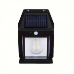 Solar outdoor wall lamp 0 electric charge human body induction three-mode tungsten filament wall lamp garden villa courtyard night lamp rain-proof LED outdoor exterior wall lamp hanging wall type home solar lamp