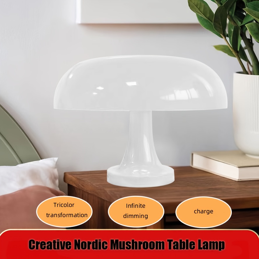 ornament rechargeable mushroom table lamp atmosphere lamp bedroom modern and minimalist atmosphere table lamp small night lamp decorative lamp details 5