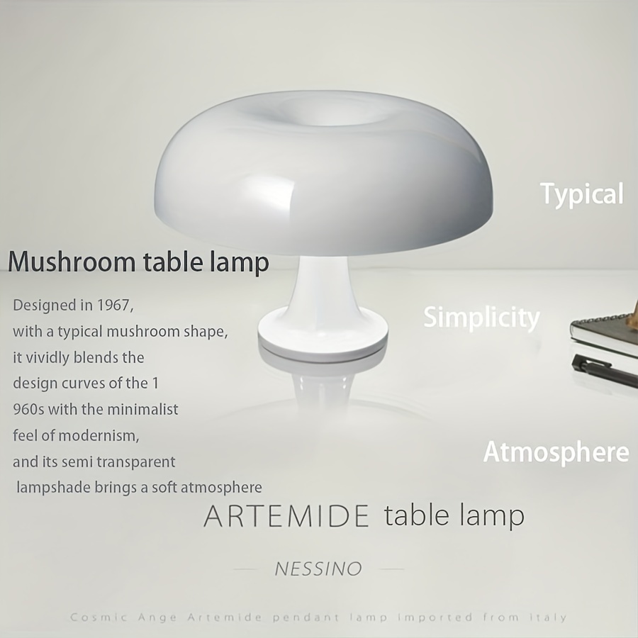 ornament rechargeable mushroom table lamp atmosphere lamp bedroom modern and minimalist atmosphere table lamp small night lamp decorative lamp details 9