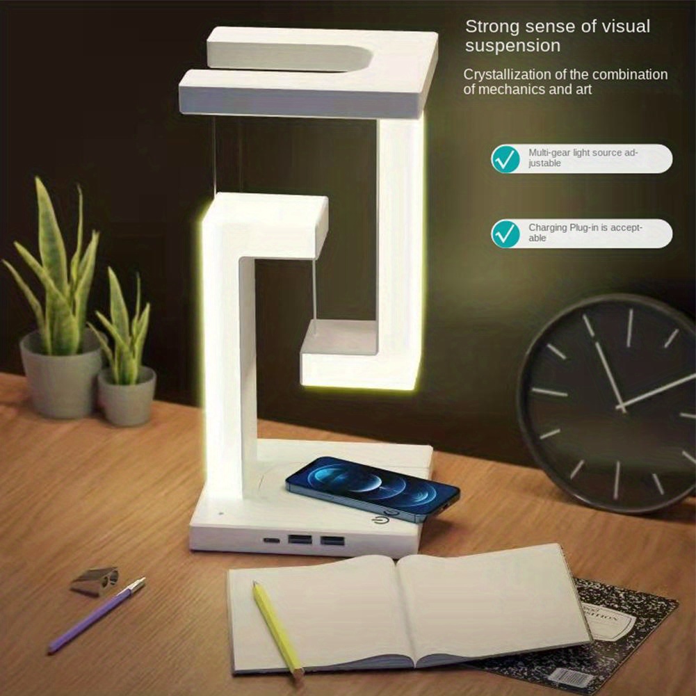 1pc led night lamp   balance suspension table desk lamp cordless night light usb charging port bedroom lamp home decor details 3