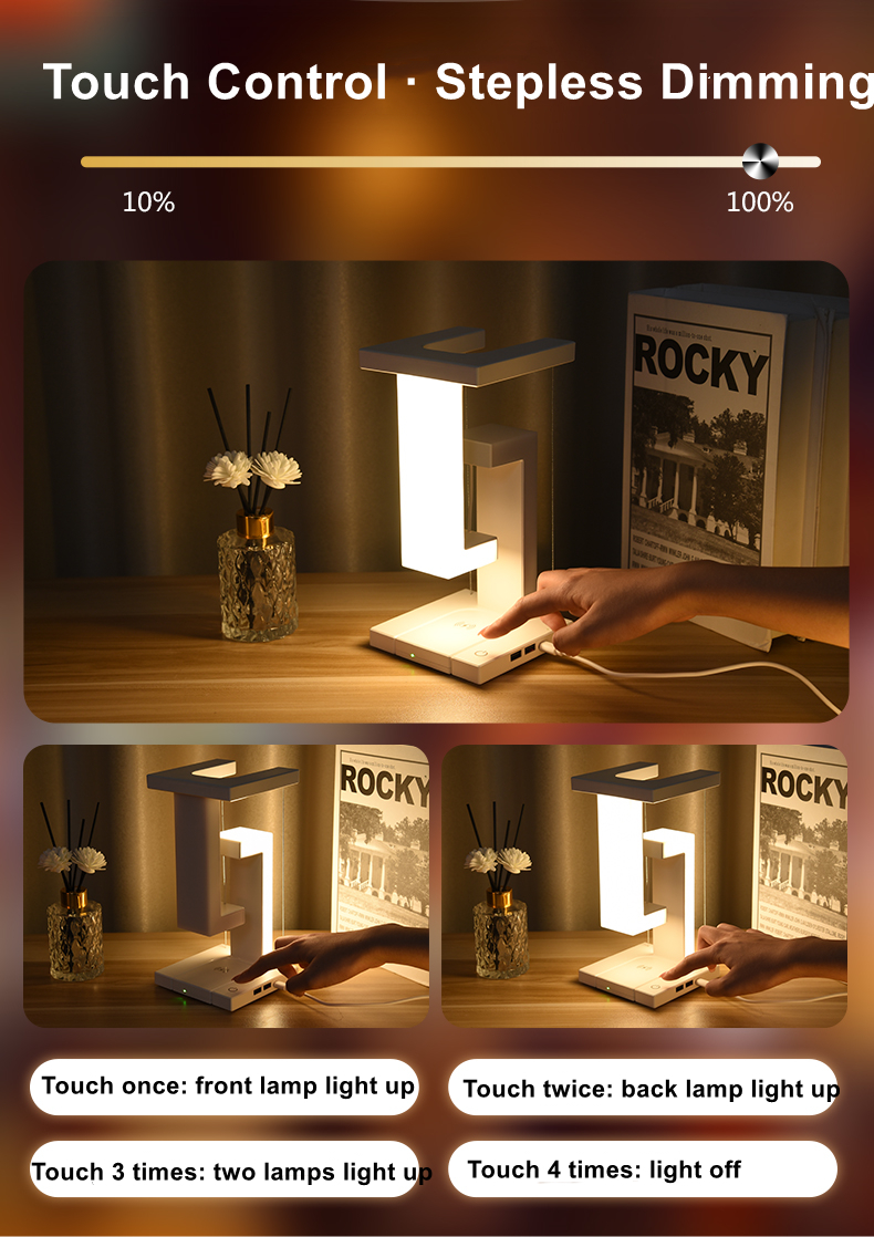 upgrade your home decor with this innovative wireless charging led desk lamp details 3